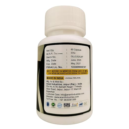 priya anant karela capsules 500mg natural blood sugar control & detox bitter gourd herbal supplement 60 veg capsules