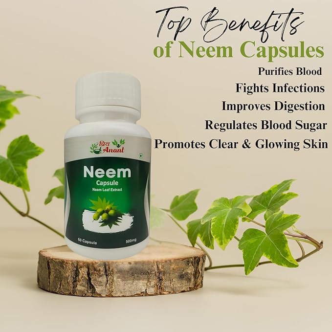 priya anant karela capsules 500mg natural blood sugar control & detox bitter gourd herbal supplement 60 veg capsules