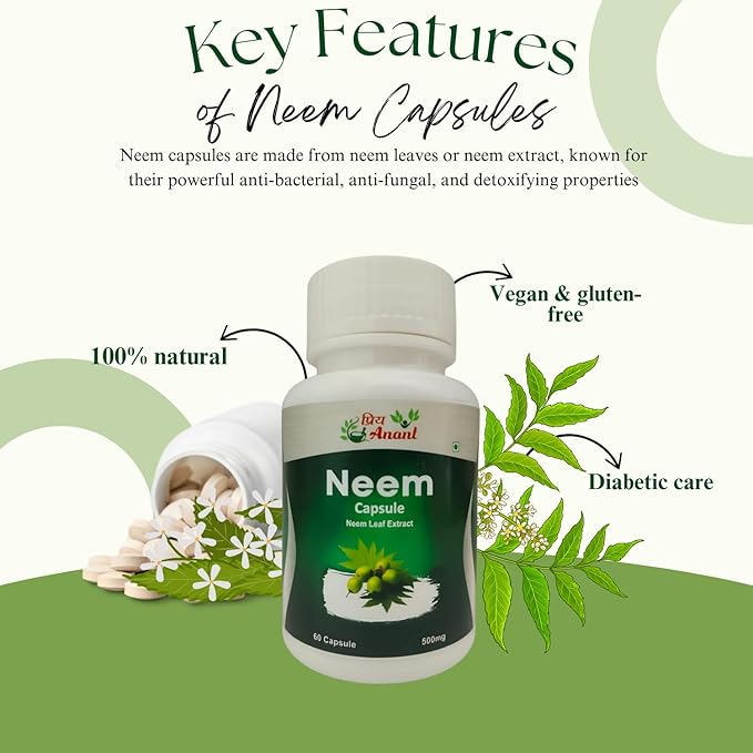 priya anant karela capsules 500mg natural blood sugar control & detox bitter gourd herbal supplement 60 veg capsules