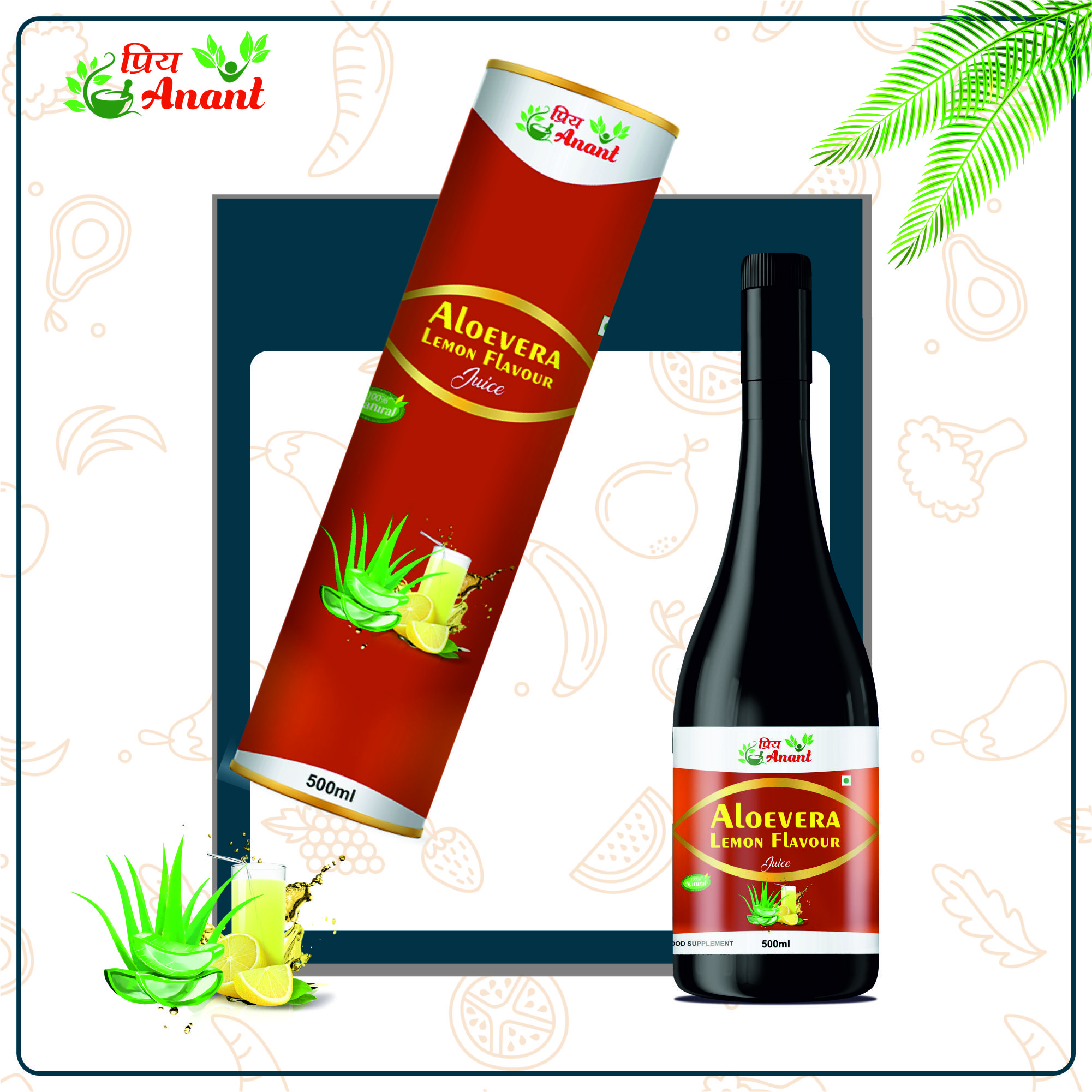 aloe vera with lemon juice 500ml