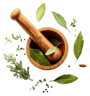 ayurveda wooden mortar and pestle with herbs and spices 9tzb8fkk t removebg preview