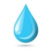 drop of water on a white background rain drop 3d illustration vector